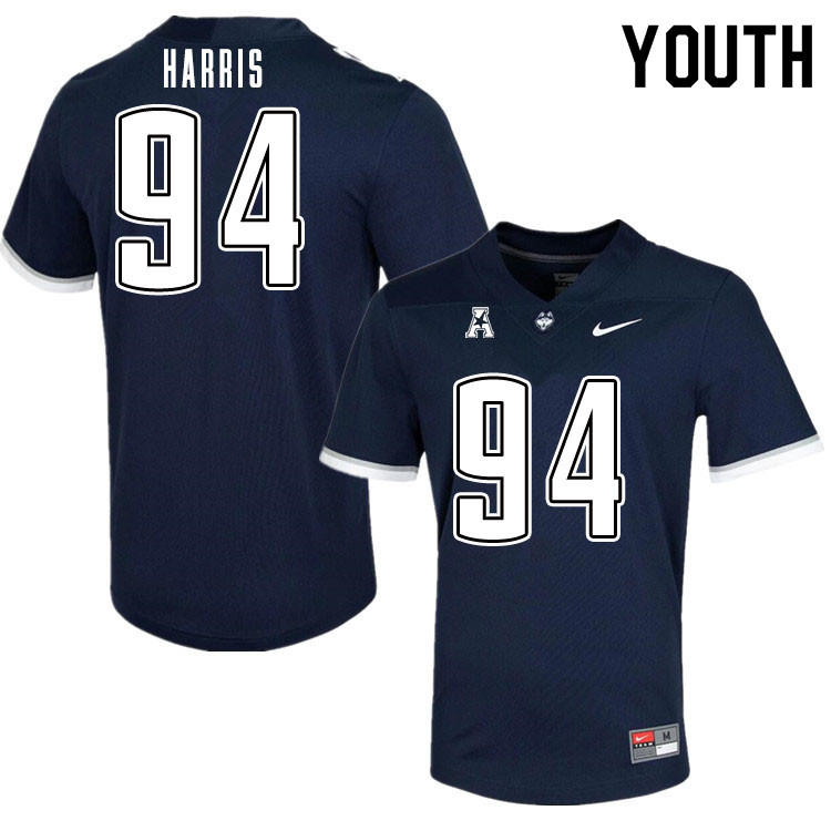 Youth #94 Nick Harris Uconn Huskies College Football Jerseys Sale-Navy - Click Image to Close
